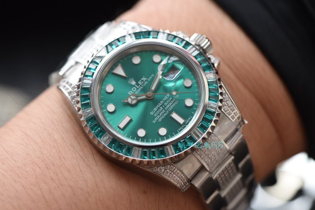 【LF Factory  top 复刻 Rolex 高仿手表】LF帝皇 copy customized 版镶钻 Submariner ❗ top 绿钻水鬼 / R363
