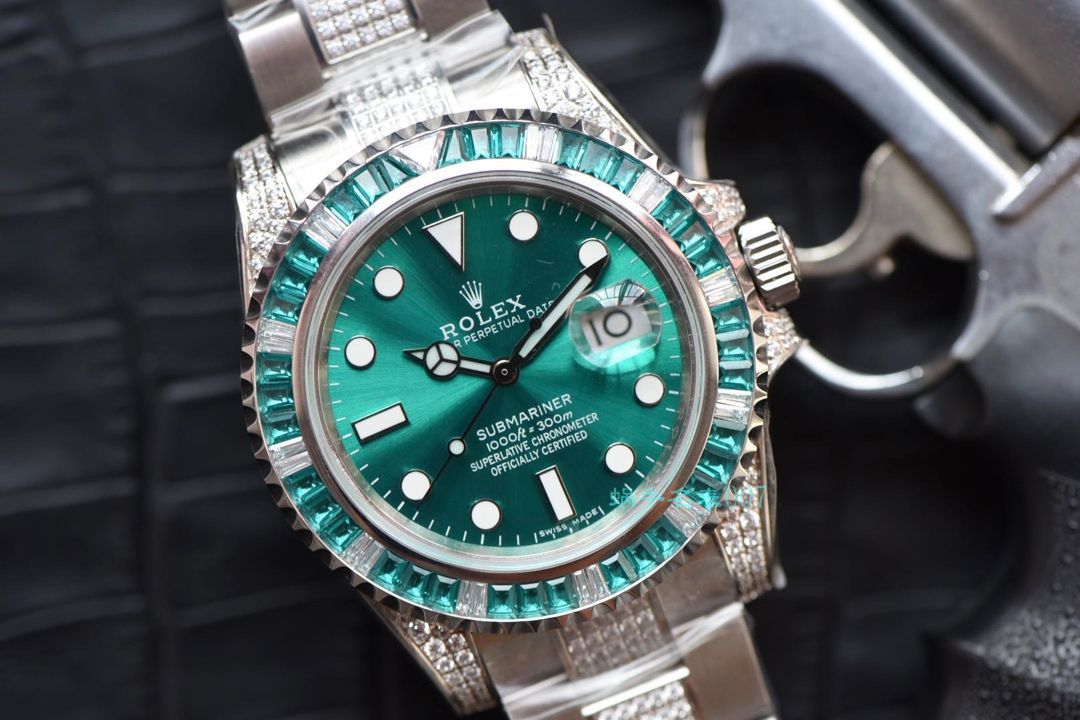 【LF Factory  top 复刻 Rolex 高仿手表】LF帝皇 copy customized 版镶钻 Submariner ❗ top 绿钻水鬼 / R363