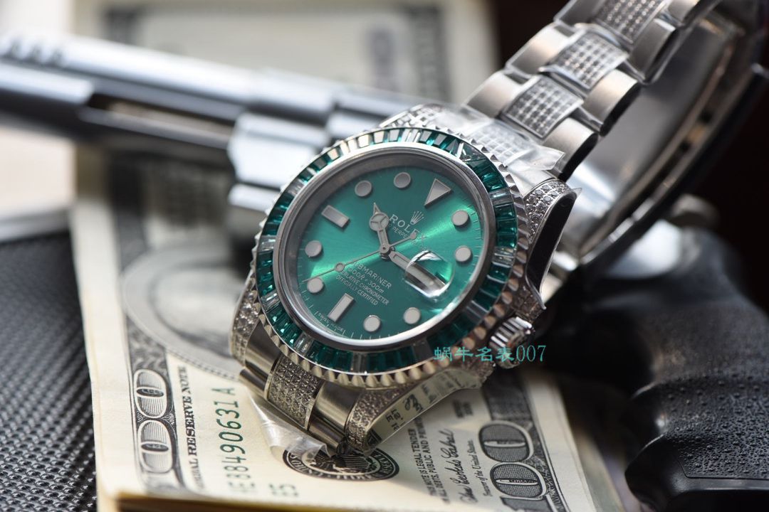 【LF Factory  top 复刻 Rolex 高仿手表】LF帝皇 copy customized 版镶钻 Submariner ❗ top 绿钻水鬼 / R363
