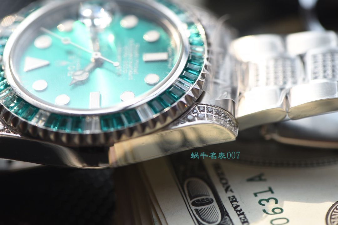 【LF Factory  top 复刻 Rolex 高仿手表】LF帝皇 copy customized 版镶钻 Submariner ❗ top 绿钻水鬼 / R363