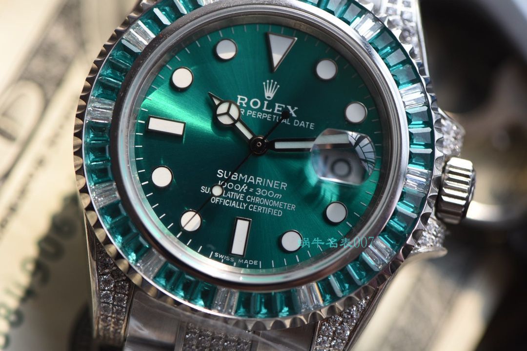 【LF Factory  top 复刻 Rolex 高仿手表】LF帝皇 copy customized 版镶钻 Submariner ❗ top 绿钻水鬼 / R363