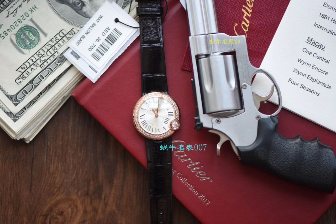 【台湾 Factory 白气球复刻高仿女表】 Cartier  BALLON BLANC DE  Cartier 系列WJBL0008 wrist watch  / K229