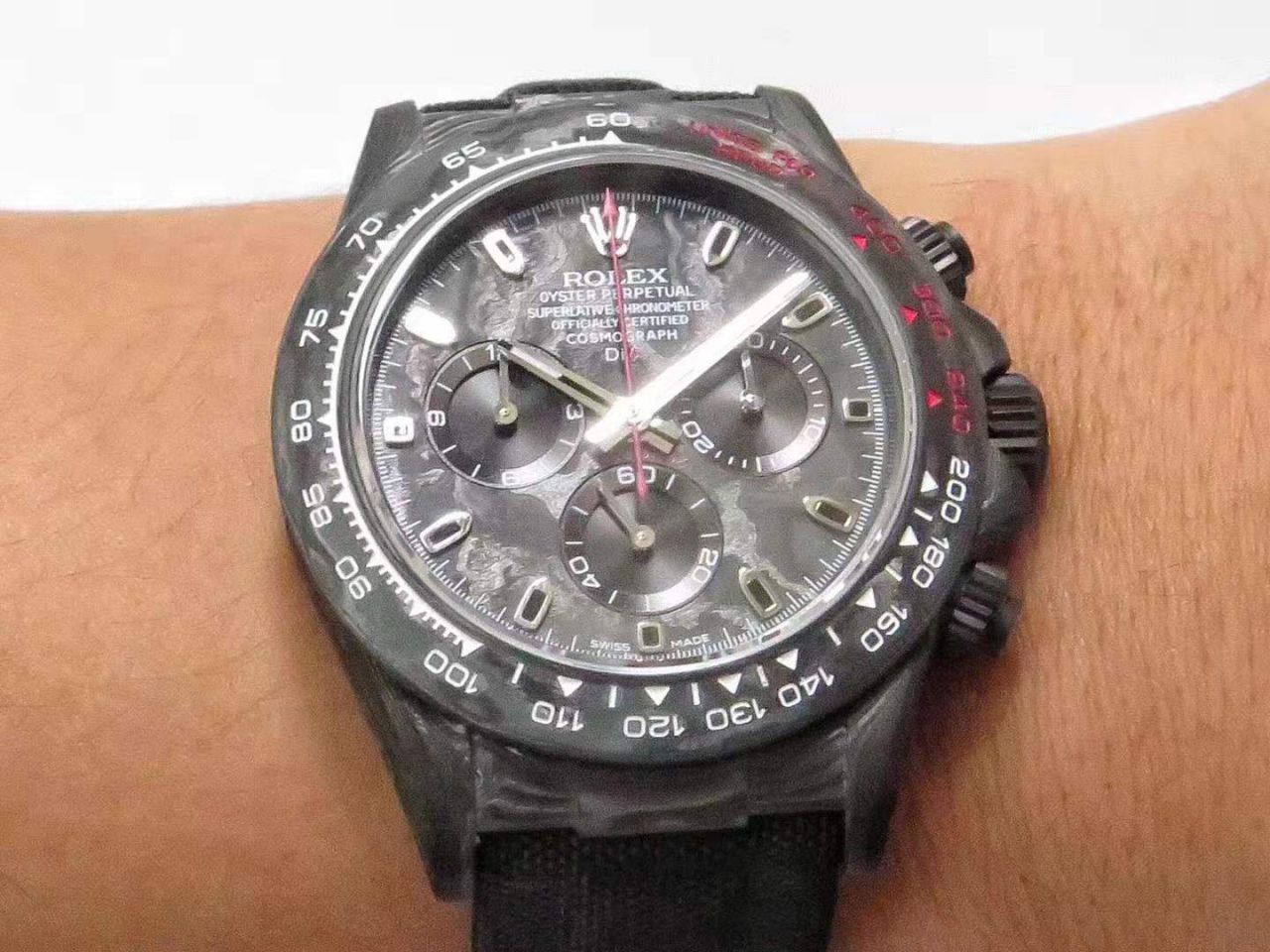 【TW Factory  Rolex 复刻手表】 Rolex ROLEX宇宙计时 Ditongna 系列之 carbon fiber 海外 copy customized 版 / R367