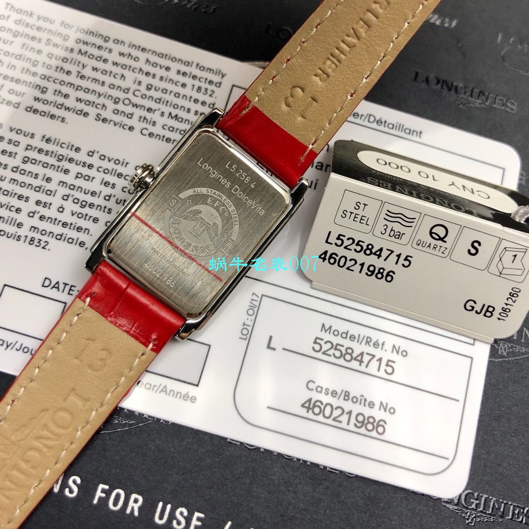 【 Longines 渠道原单女表】 Longines 黛绰维纳系列 wrist watch （Longines DolceVita）L5.258.4.71.6 wrist watch  / L118