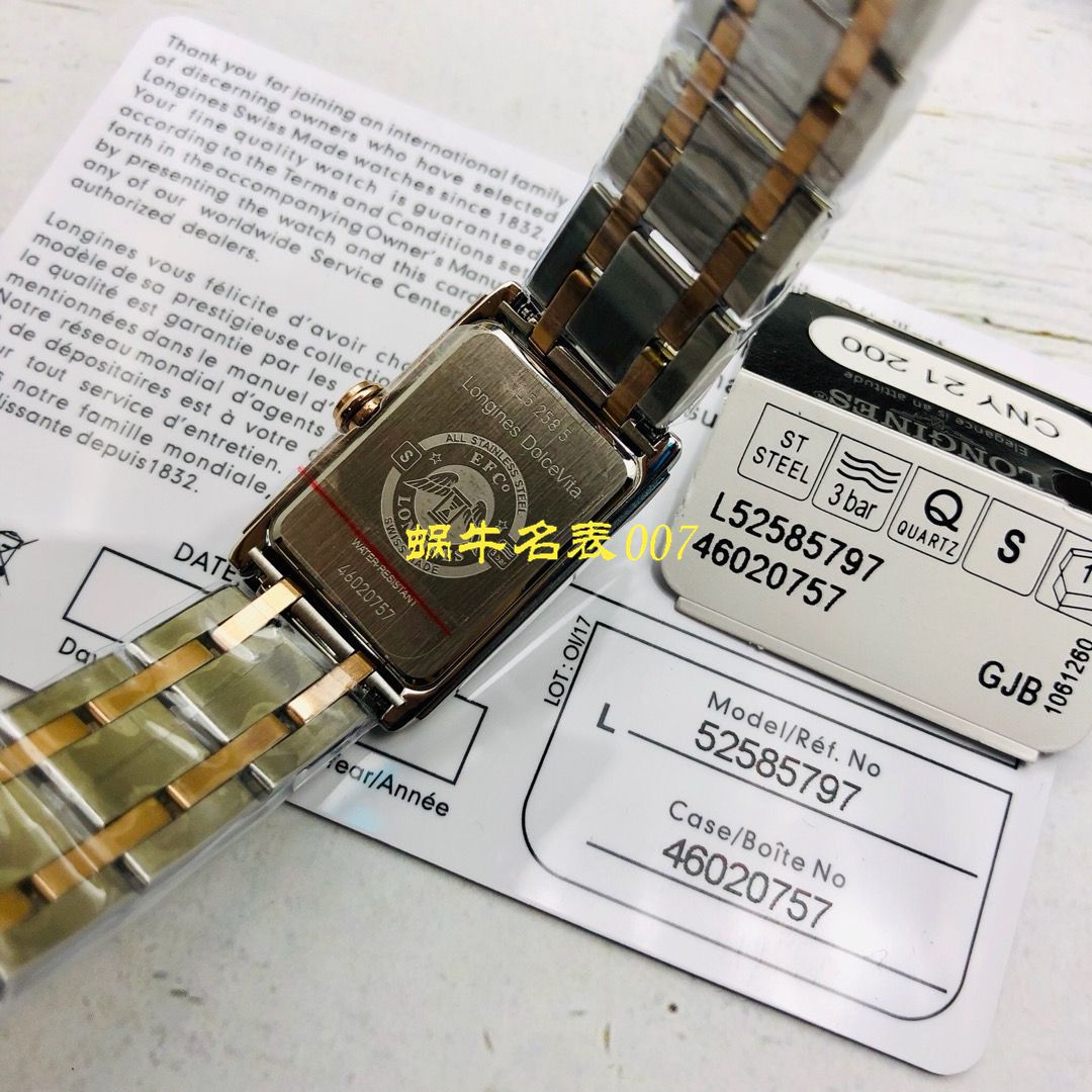 【 Longines 渠道原单女士表】 Longines L5.258.0.71.6真钻系列黛绰维纳系列 wrist watch （Longines DolceVita） / L119