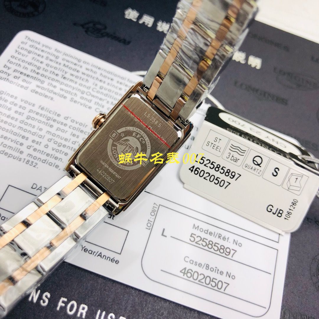 【 Longines 渠道原单女士表】 Longines L5.258.0.71.6真钻系列黛绰维纳系列 wrist watch （Longines DolceVita） / L119