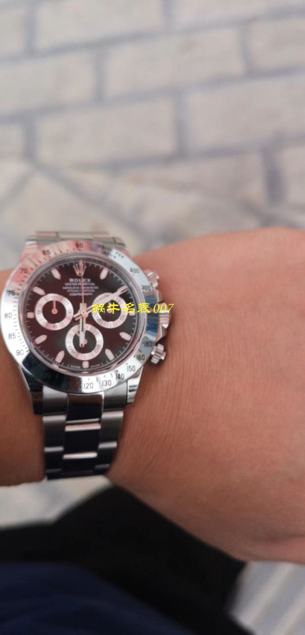 【N Factory 最新神作～原装结构4130 Ditongna 】 Rolex  Cosmograph Daytona  Ditongna  Best 复刻高仿手表116520-78590 黑盘 wrist watch (黑钢迪) / R216