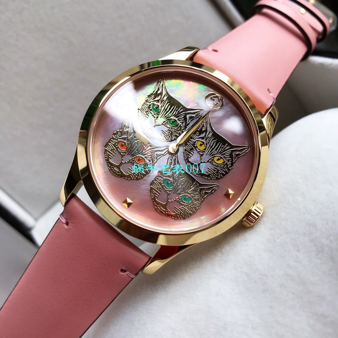 【Gucci渠道原单】古驰G-TIMELESS系列YA1264112猫头，YA1264113灵蛇女士 wrist watch  / GUCCIKK18