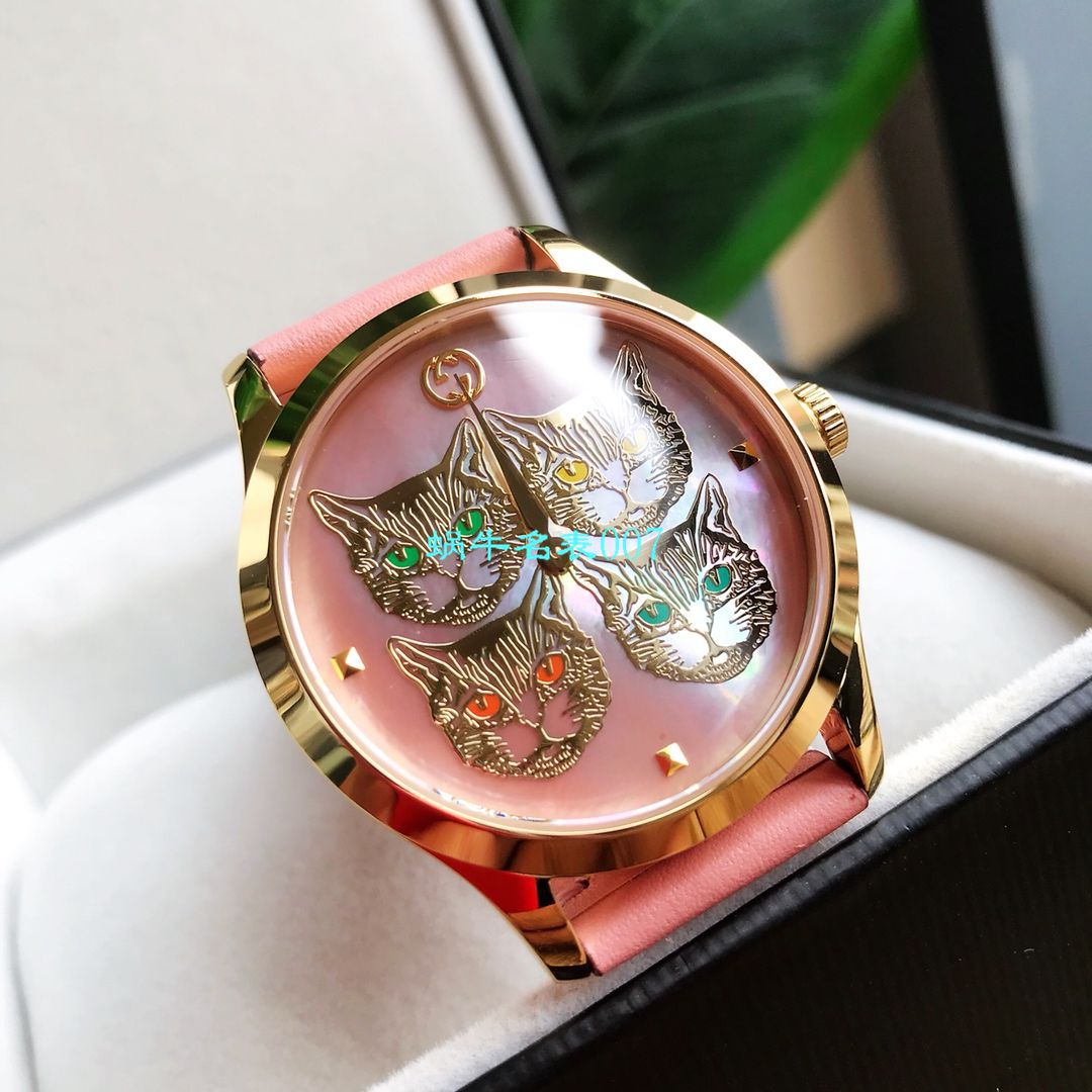 【Gucci渠道原单】古驰G-TIMELESS系列YA1264112猫头，YA1264113灵蛇女士 wrist watch  / GUCCIKK18