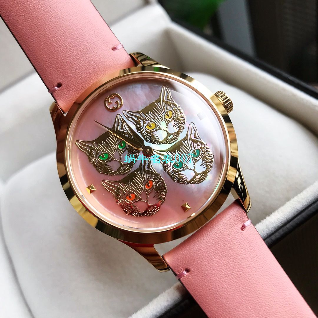 【Gucci渠道原单】古驰G-TIMELESS系列YA1264112猫头，YA1264113灵蛇女士 wrist watch  / GUCCIKK18