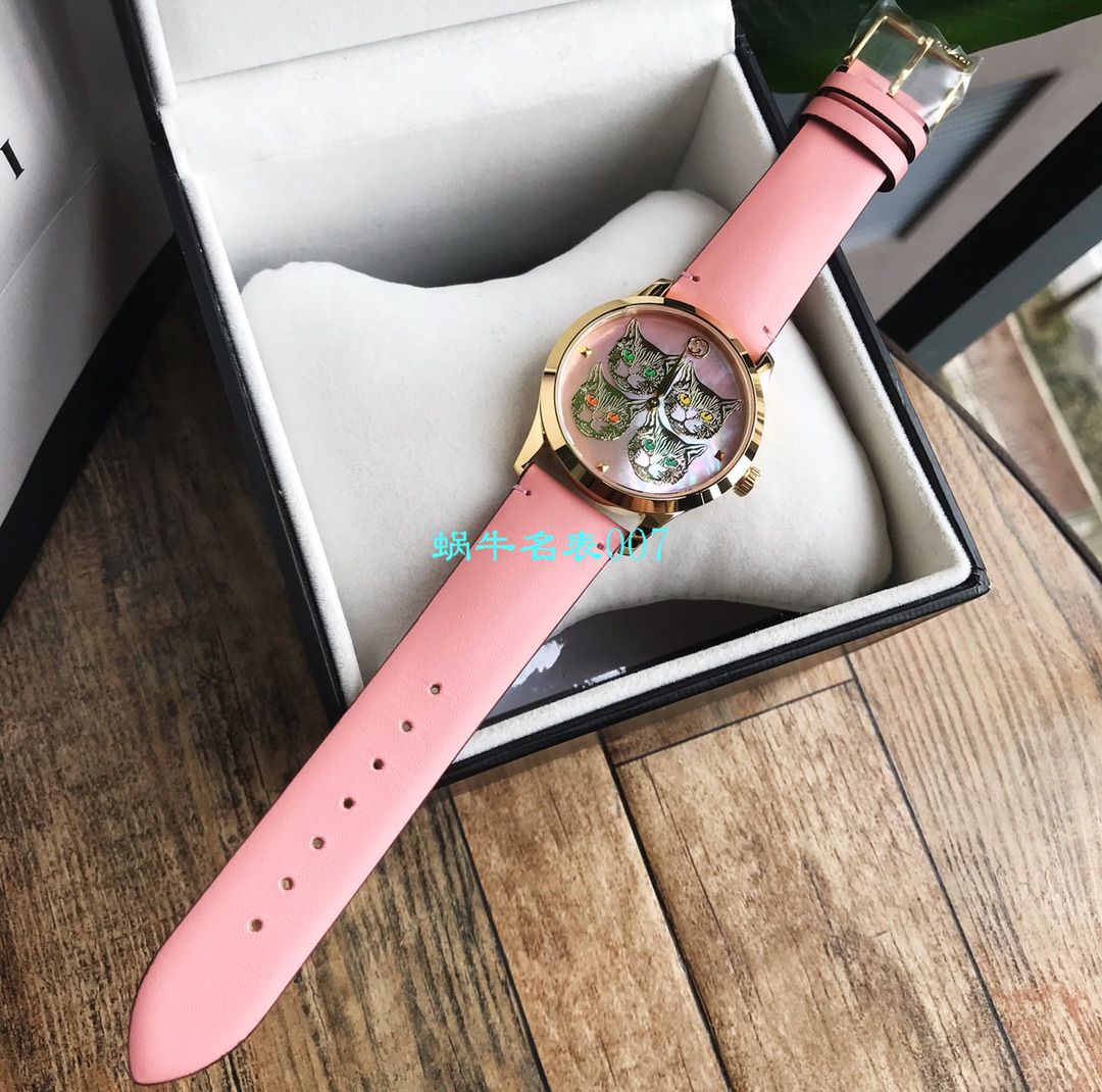 【Gucci渠道原单】古驰G-TIMELESS系列YA1264112猫头，YA1264113灵蛇女士 wrist watch  / GUCCIKK18