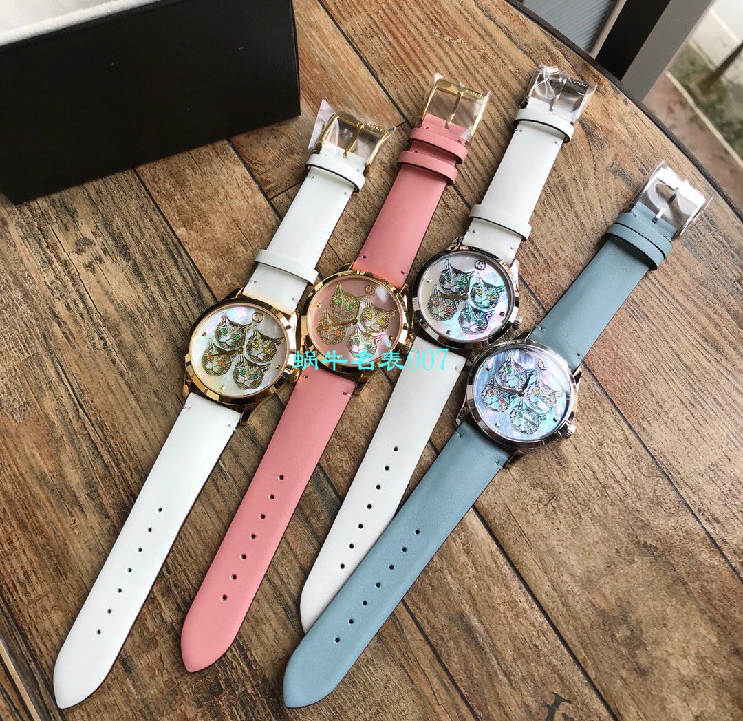 【Gucci渠道原单】古驰G-TIMELESS系列YA1264112猫头，YA1264113灵蛇女士 wrist watch  / GUCCIKK18