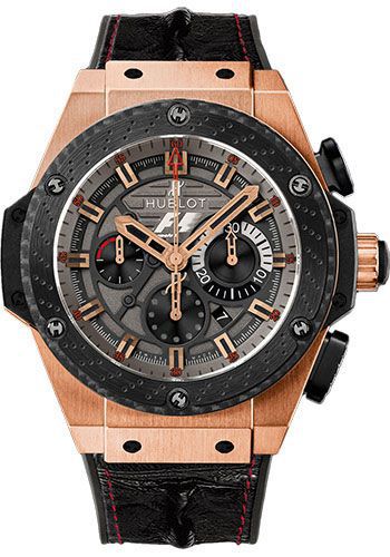 【HBBV6 Factory  top 复刻手表】 hublot 法拉利F1 玫瑰金703.OM.6912.HR.FMC12 Hublot Big Bang F1 King Power Great Britain Limited Edition / YB072