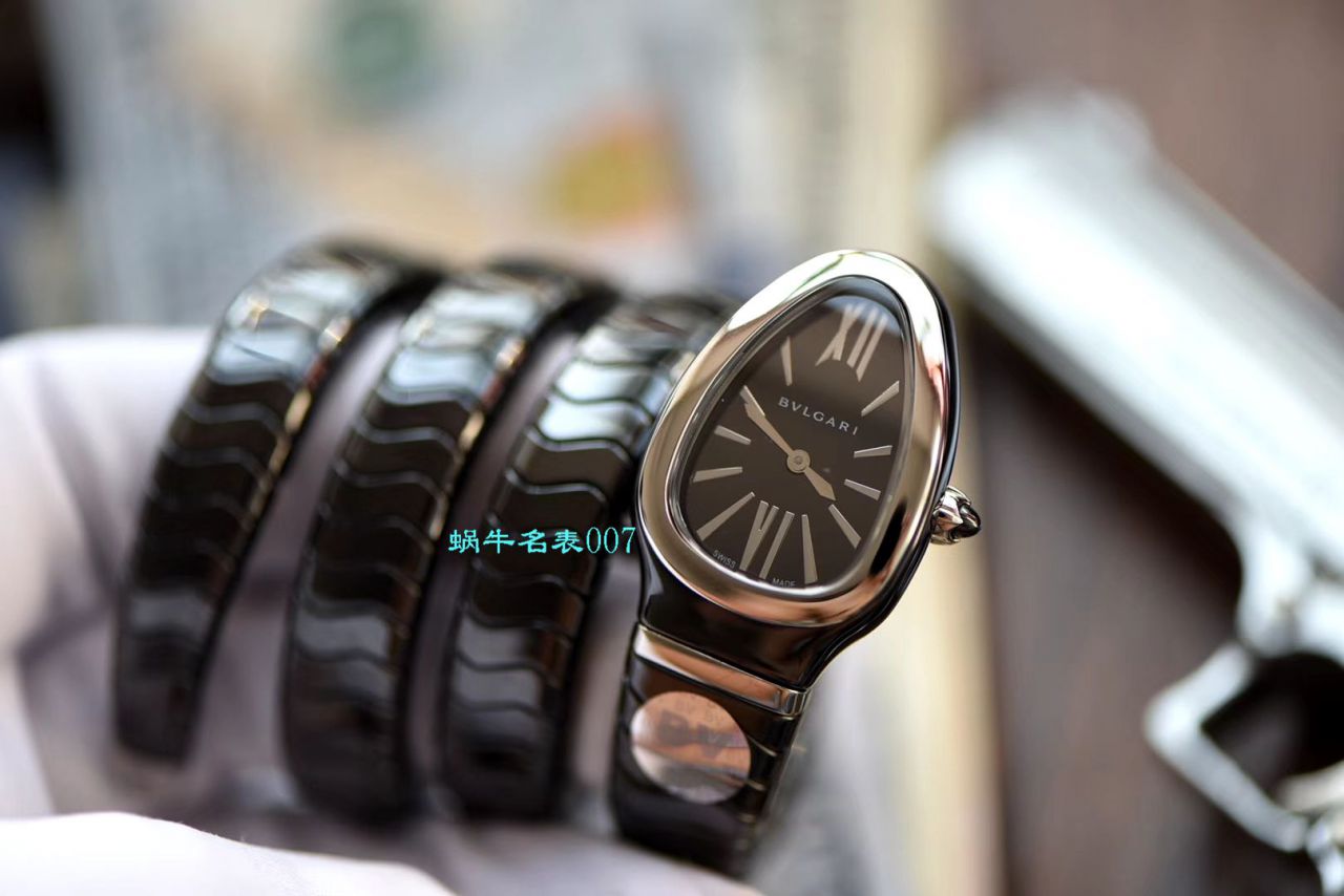 【BV Factory BVLGARI复刻蛇形女表】 BVLGARI SERPENTI系列102734，102613 SPC35WGDWCGD1.1T白色黑色 Composite  wrist watch  / BG029
