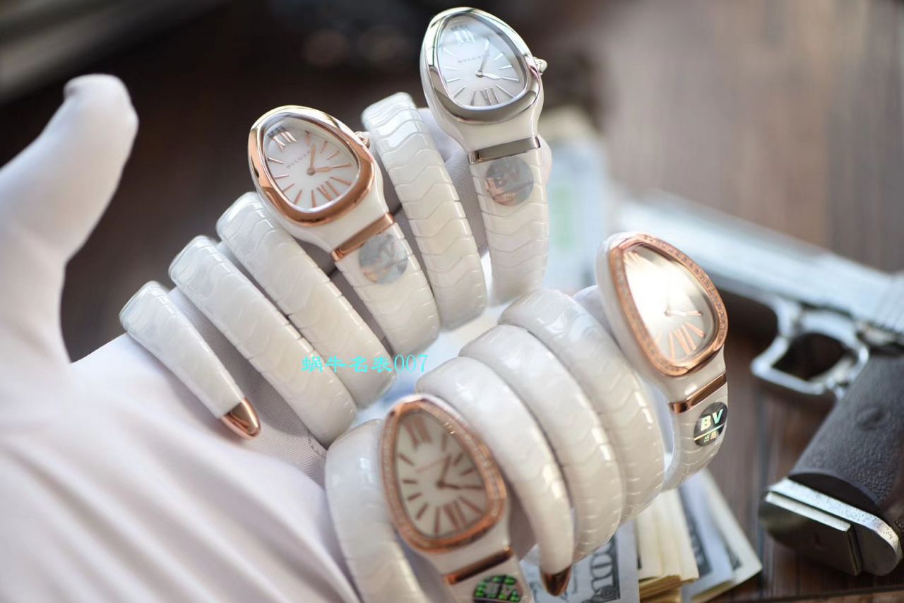 【BV Factory BVLGARI复刻蛇形女表】 BVLGARI SERPENTI系列102734，102613 SPC35WGDWCGD1.1T白色黑色 Composite  wrist watch  / BG029