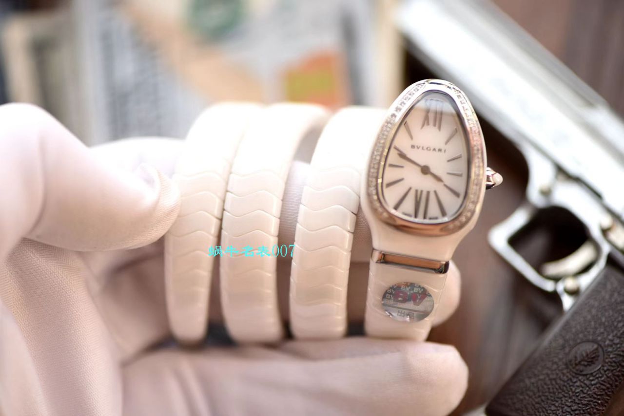 【BV Factory BVLGARI复刻蛇形女表】 BVLGARI SERPENTI系列102734，102613 SPC35WGDWCGD1.1T白色黑色 Composite  wrist watch  / BG029