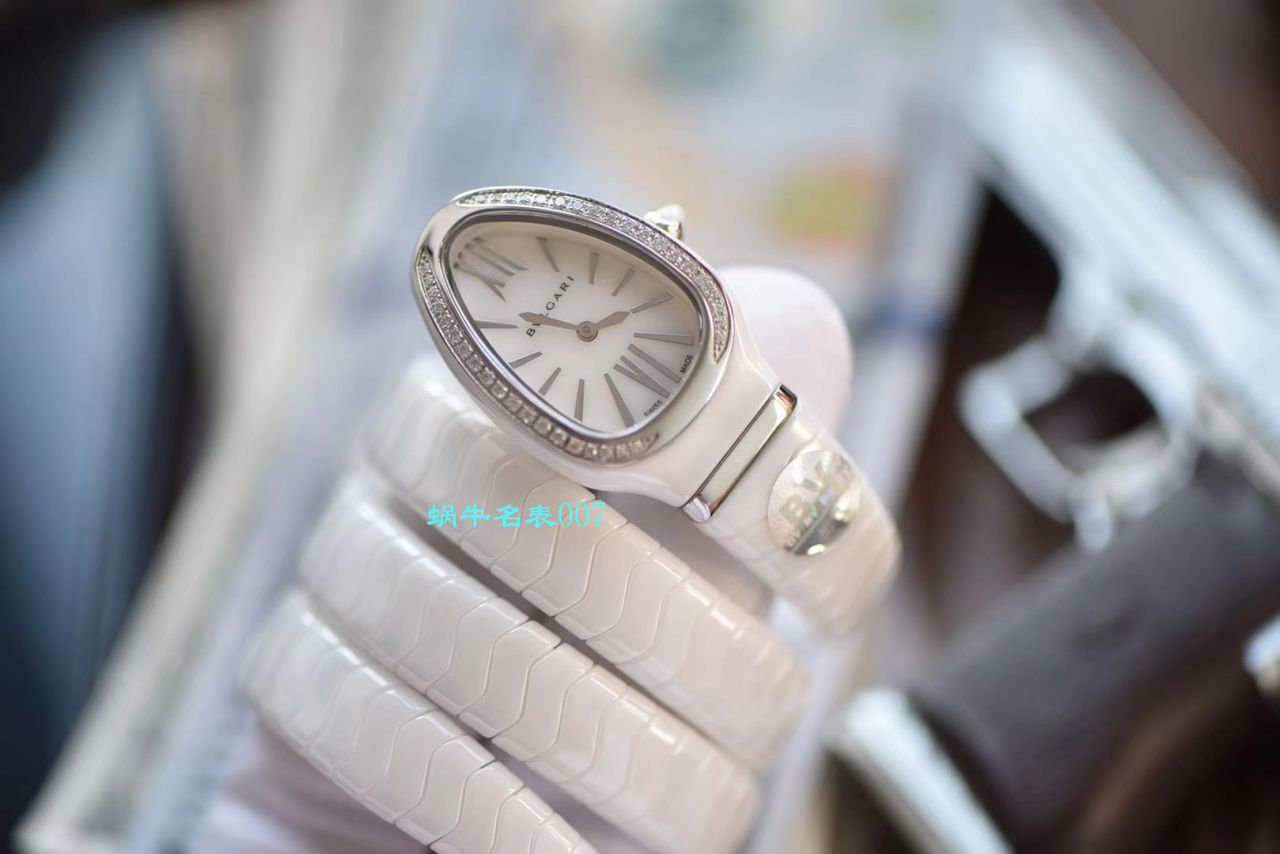 【BV Factory BVLGARI复刻蛇形女表】 BVLGARI SERPENTI系列102734，102613 SPC35WGDWCGD1.1T白色黑色 Composite  wrist watch  / BG029