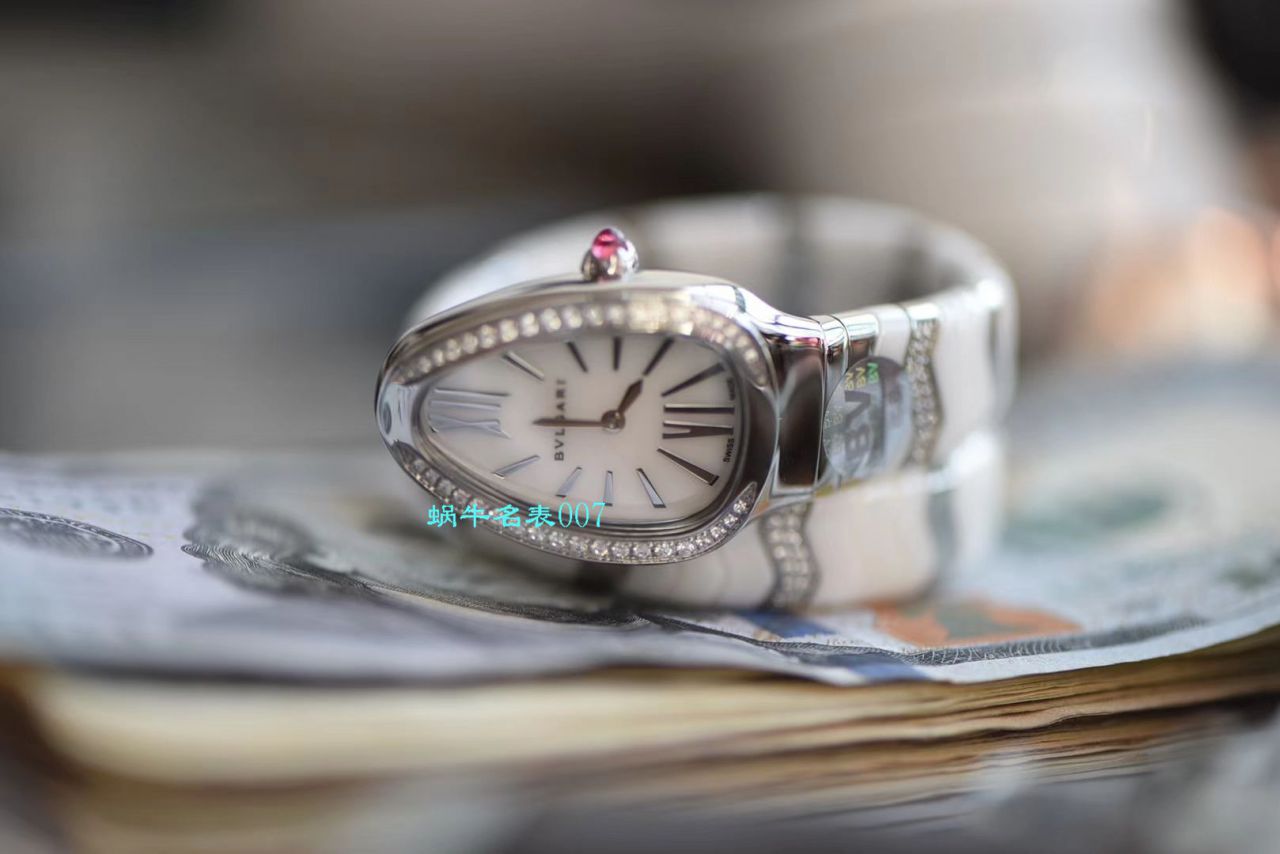【BV Factory BVLGARI复刻蛇形女表】 BVLGARI SERPENTI系列102734，102613 SPC35WGDWCGD1.1T白色黑色 Composite  wrist watch  / BG029