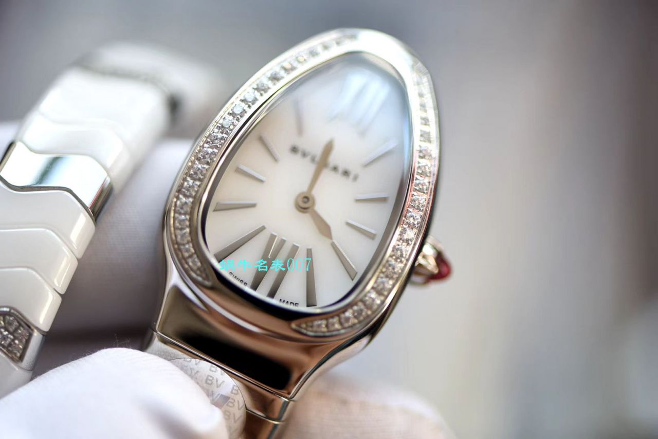 【BV Factory BVLGARI复刻蛇形女表】 BVLGARI SERPENTI系列102734，102613 SPC35WGDWCGD1.1T白色黑色 Composite  wrist watch  / BG029