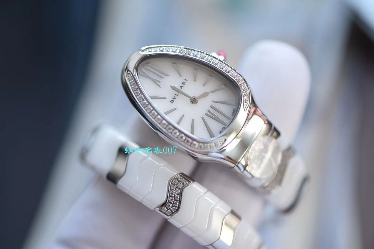 【BV Factory BVLGARI复刻蛇形女表】 BVLGARI SERPENTI系列102734，102613 SPC35WGDWCGD1.1T白色黑色 Composite  wrist watch  / BG029