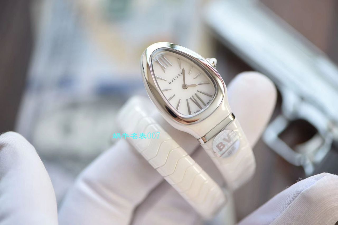 【BV Factory BVLGARI复刻蛇形女表】 BVLGARI SERPENTI系列102734，102613 SPC35WGDWCGD1.1T白色黑色 Composite  wrist watch  / BG029