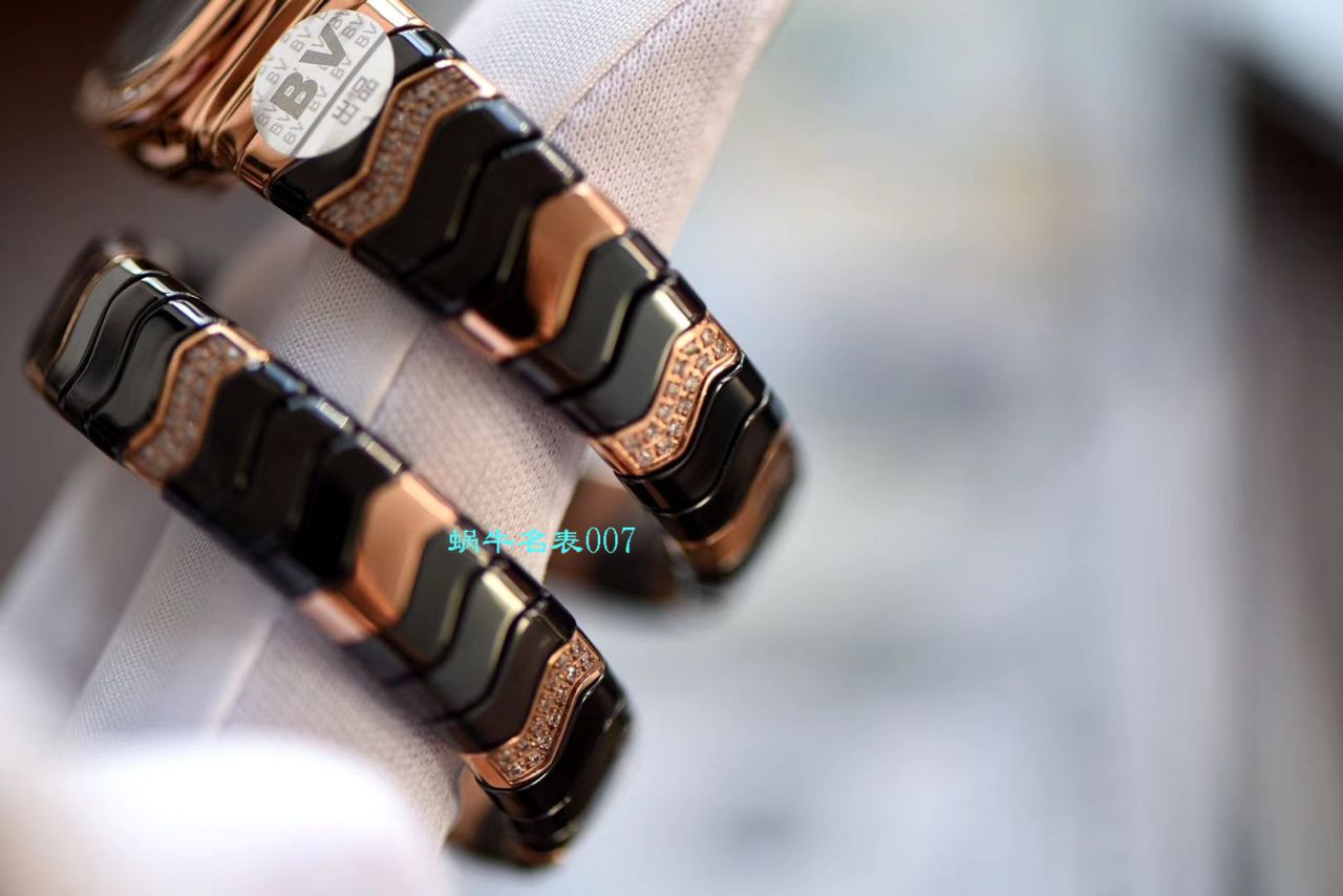 【BV Factory BVLGARI复刻蛇形女表】 BVLGARI SERPENTI系列102734，102613 SPC35WGDWCGD1.1T白色黑色 Composite  wrist watch  / BG029
