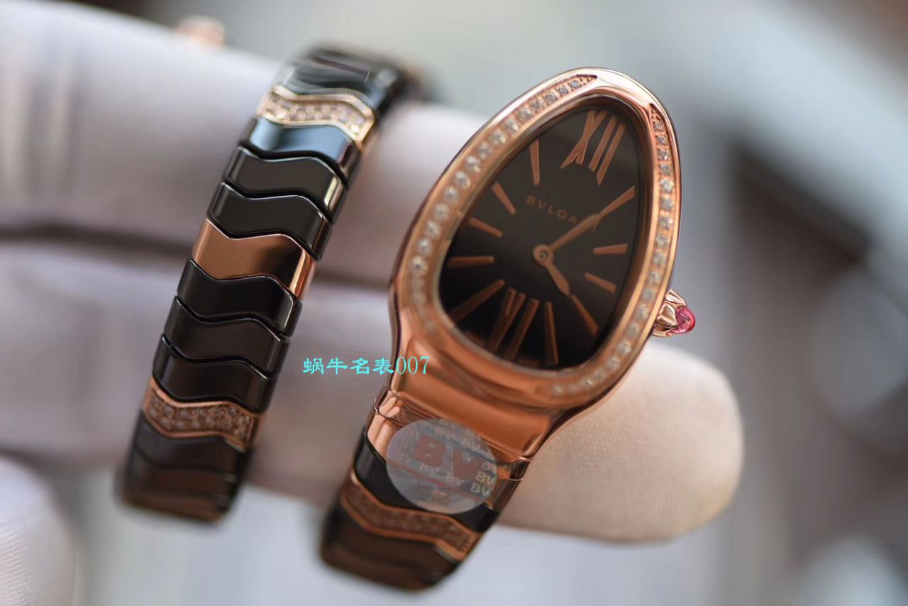 【BV Factory BVLGARI复刻蛇形女表】 BVLGARI SERPENTI系列102734，102613 SPC35WGDWCGD1.1T白色黑色 Composite  wrist watch  / BG029
