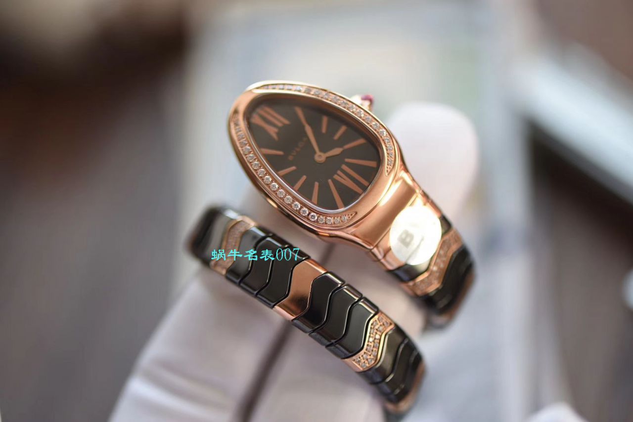 【BV Factory BVLGARI复刻蛇形女表】 BVLGARI SERPENTI系列102734，102613 SPC35WGDWCGD1.1T白色黑色 Composite  wrist watch  / BG029