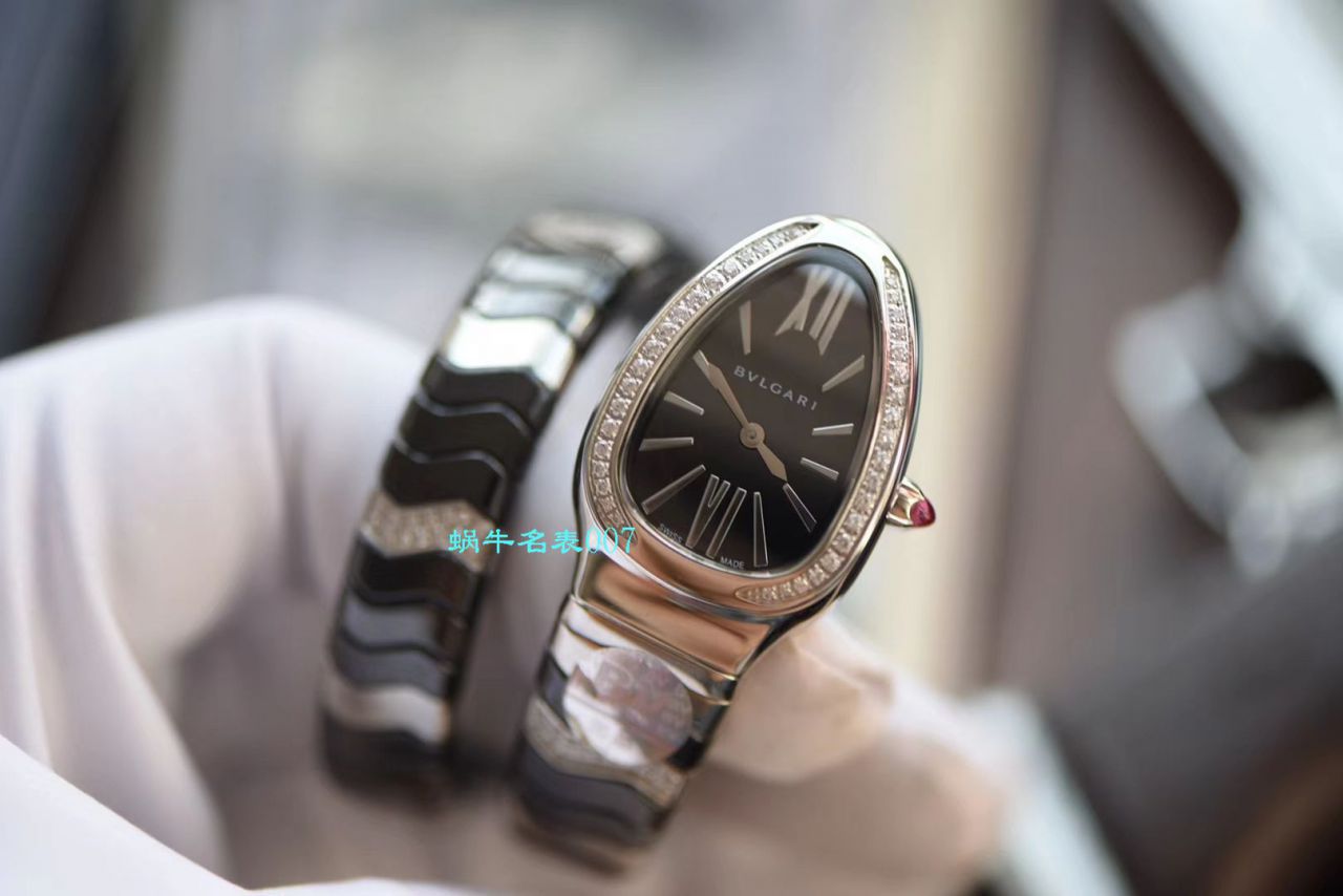 【BV Factory BVLGARI复刻蛇形女表】 BVLGARI SERPENTI系列102734，102613 SPC35WGDWCGD1.1T白色黑色 Composite  wrist watch  / BG029