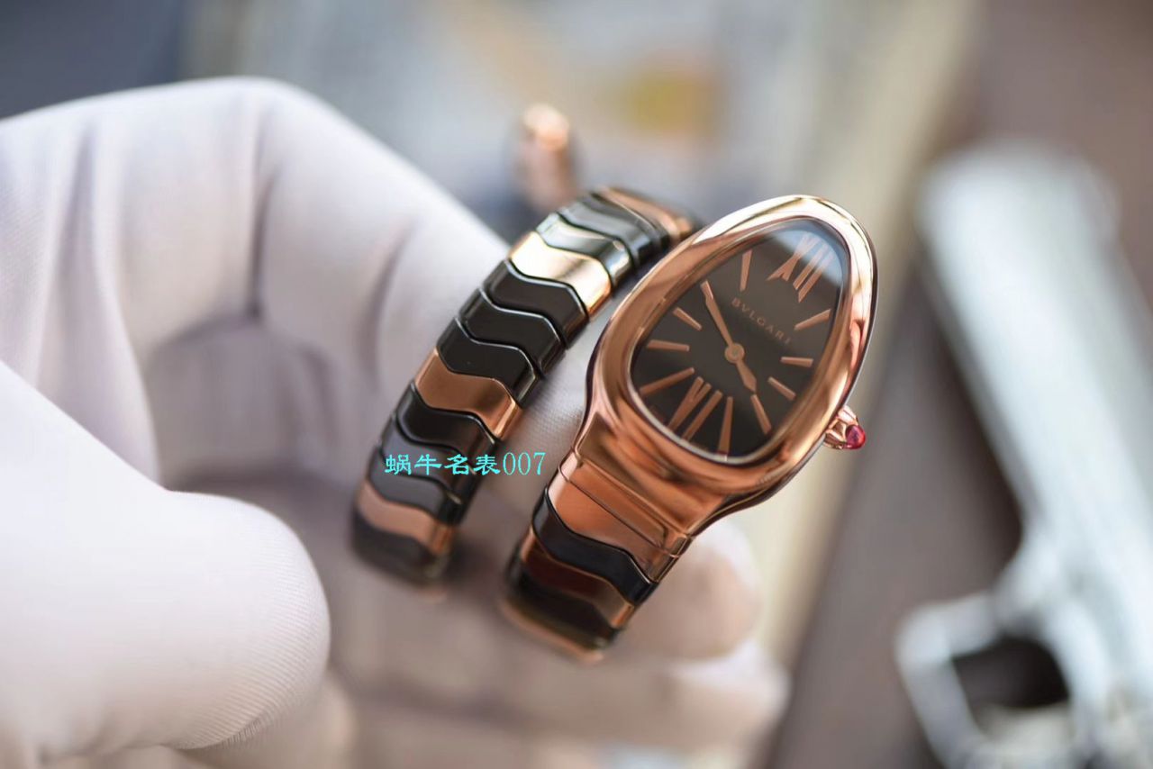 【BV Factory BVLGARI复刻蛇形女表】 BVLGARI SERPENTI系列102734，102613 SPC35WGDWCGD1.1T白色黑色 Composite  wrist watch  / BG029