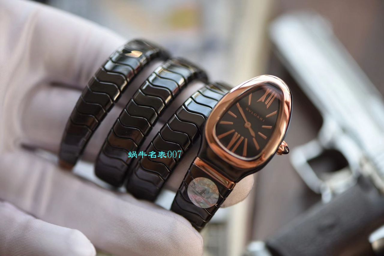 【BV Factory BVLGARI复刻蛇形女表】 BVLGARI SERPENTI系列102734，102613 SPC35WGDWCGD1.1T白色黑色 Composite  wrist watch  / BG029
