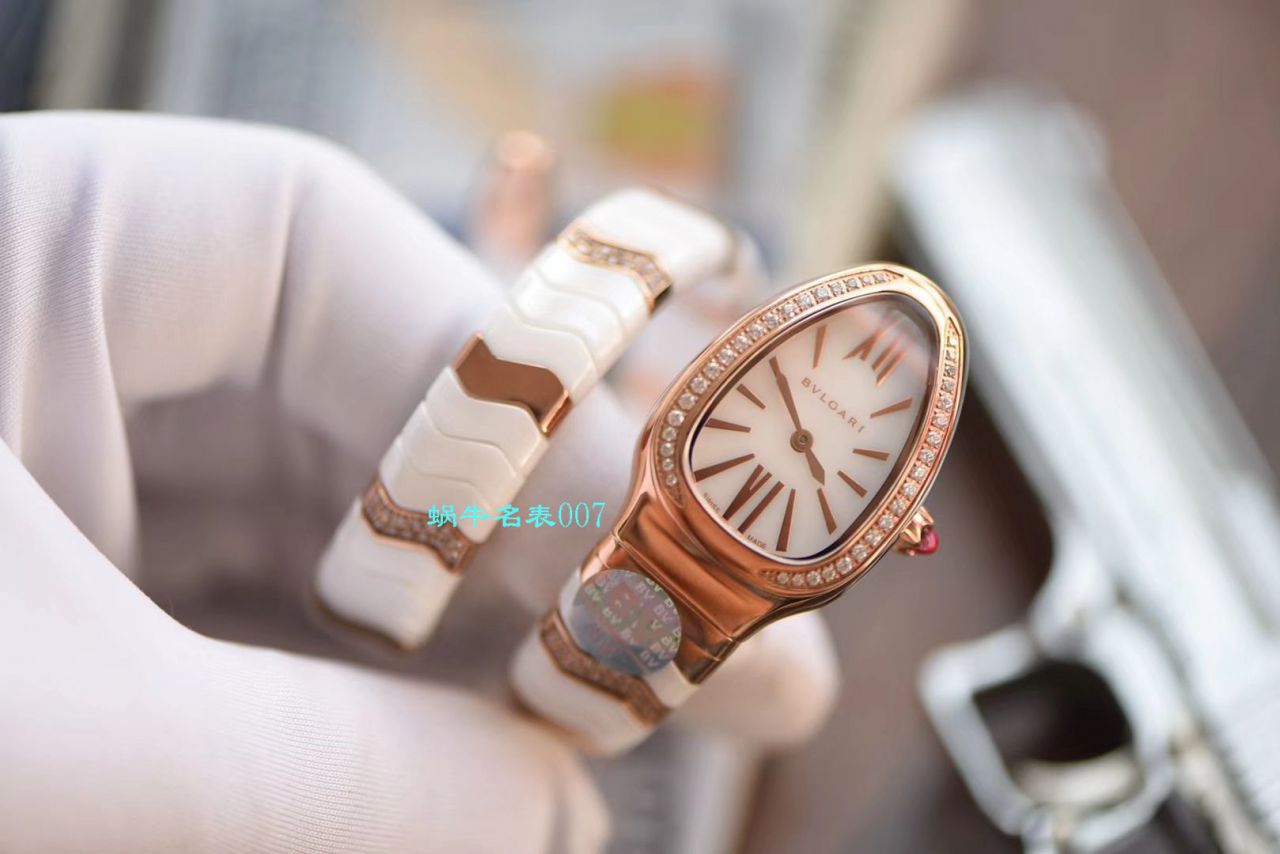 【BV Factory BVLGARI复刻蛇形女表】 BVLGARI SERPENTI系列102734，102613 SPC35WGDWCGD1.1T白色黑色 Composite  wrist watch  / BG029