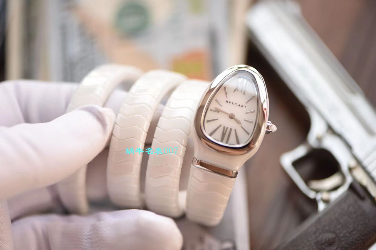 【BV Factory BVLGARI复刻蛇形女表】 BVLGARI SERPENTI系列102734，102613 SPC35WGDWCGD1.1T白色黑色 Composite  wrist watch  / BG029