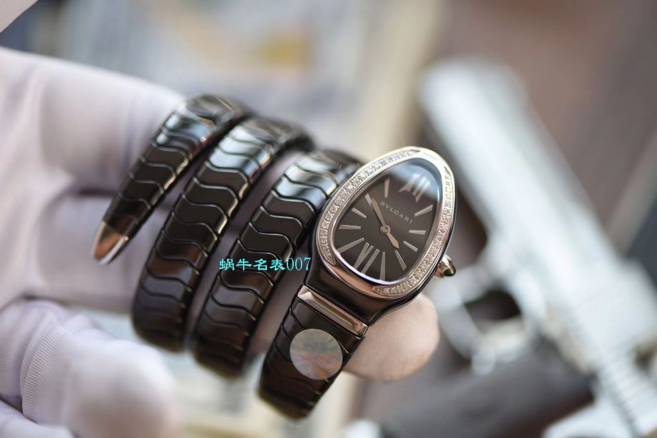 【BV Factory BVLGARI复刻蛇形女表】 BVLGARI SERPENTI系列102734，102613 SPC35WGDWCGD1.1T白色黑色 Composite  wrist watch  / BG029