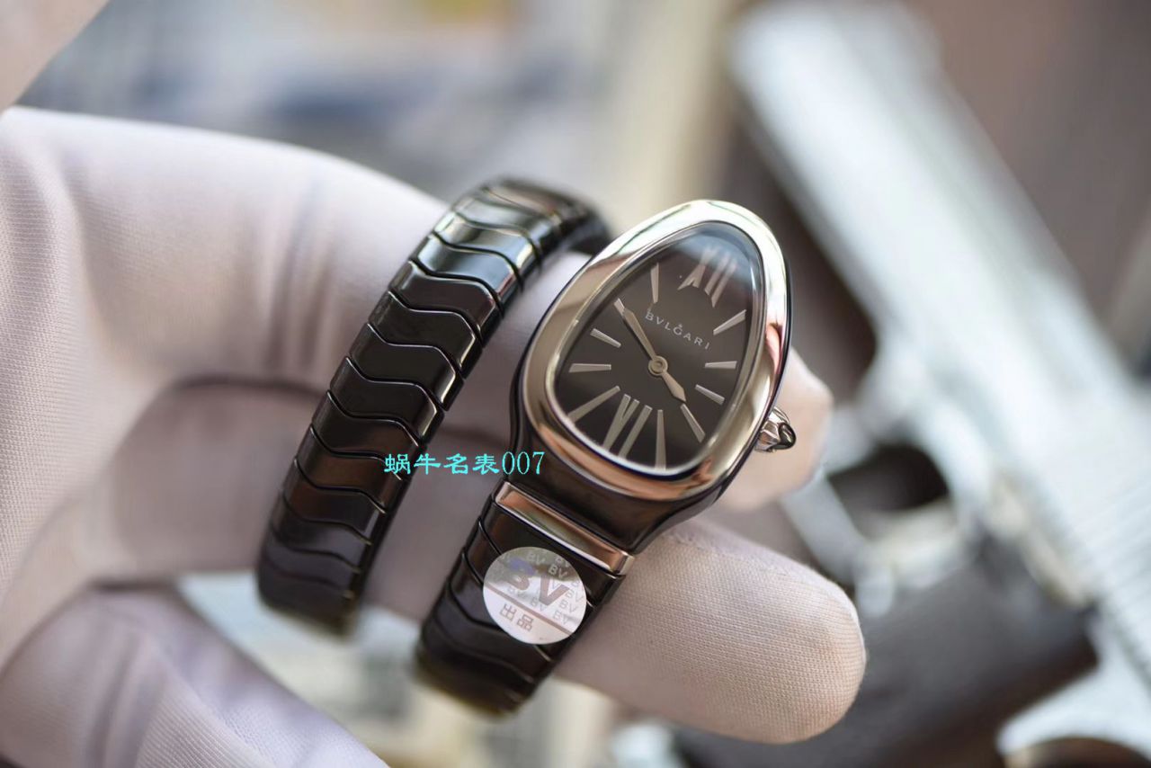 【BV Factory BVLGARI复刻蛇形女表】 BVLGARI SERPENTI系列102734，102613 SPC35WGDWCGD1.1T白色黑色 Composite  wrist watch  / BG029
