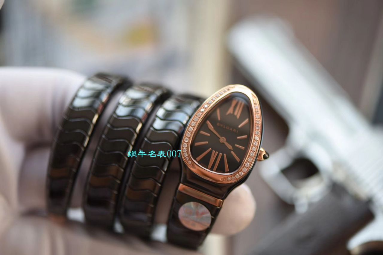 【BV Factory BVLGARI复刻蛇形女表】 BVLGARI SERPENTI系列102734，102613 SPC35WGDWCGD1.1T白色黑色 Composite  wrist watch  / BG029