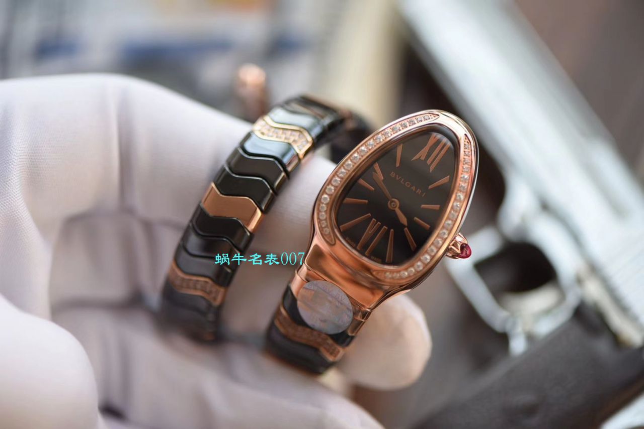 【BV Factory BVLGARI复刻蛇形女表】 BVLGARI SERPENTI系列102734，102613 SPC35WGDWCGD1.1T白色黑色 Composite  wrist watch  / BG029