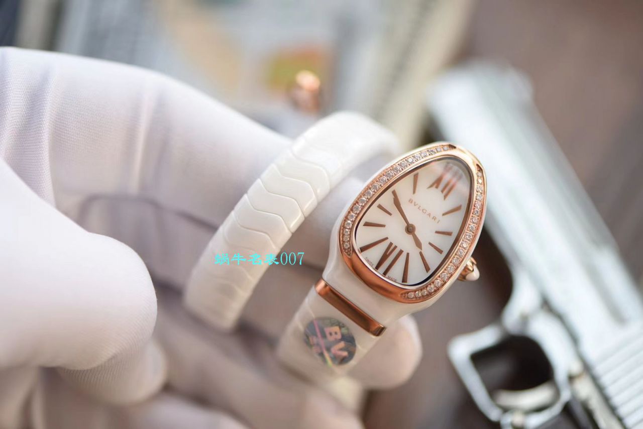 【BV Factory BVLGARI复刻蛇形女表】 BVLGARI SERPENTI系列102734，102613 SPC35WGDWCGD1.1T白色黑色 Composite  wrist watch  / BG029