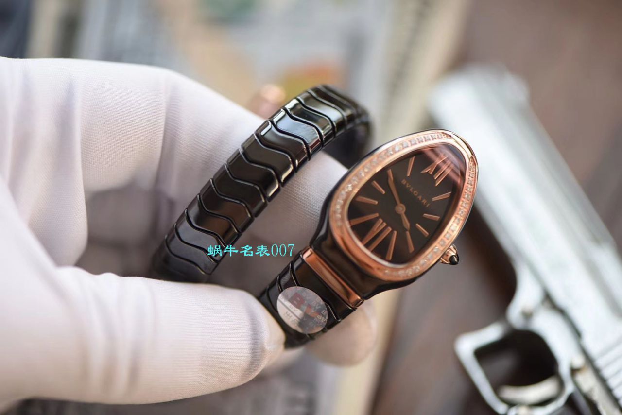 【BV Factory BVLGARI复刻蛇形女表】 BVLGARI SERPENTI系列102734，102613 SPC35WGDWCGD1.1T白色黑色 Composite  wrist watch  / BG029