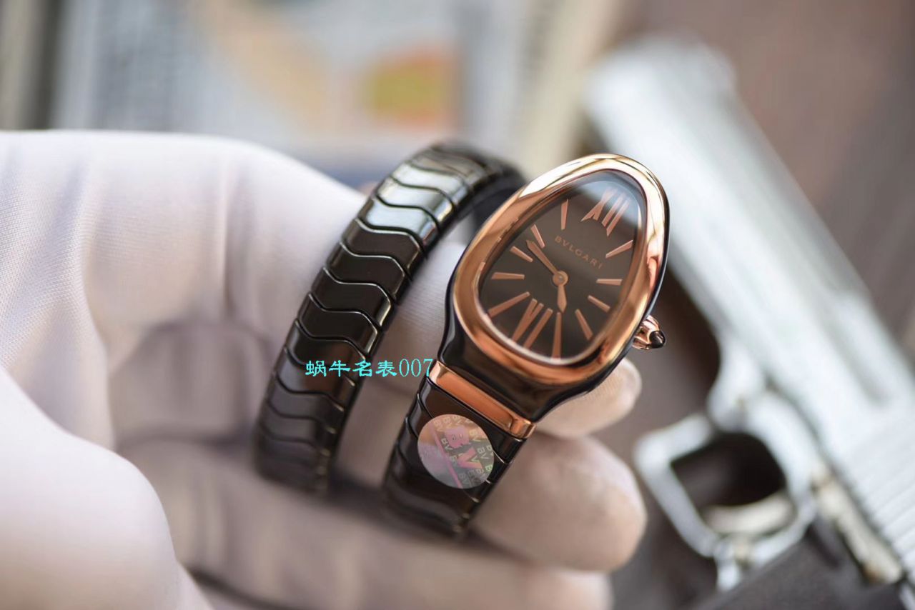 【BV Factory BVLGARI复刻蛇形女表】 BVLGARI SERPENTI系列102734，102613 SPC35WGDWCGD1.1T白色黑色 Composite  wrist watch  / BG029
