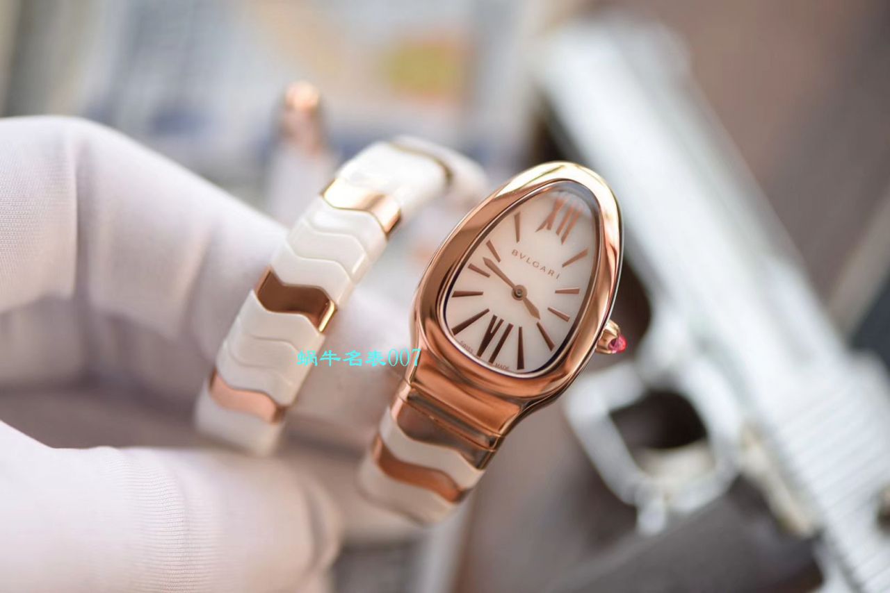 【BV Factory BVLGARI复刻蛇形女表】 BVLGARI SERPENTI系列102734，102613 SPC35WGDWCGD1.1T白色黑色 Composite  wrist watch  / BG029
