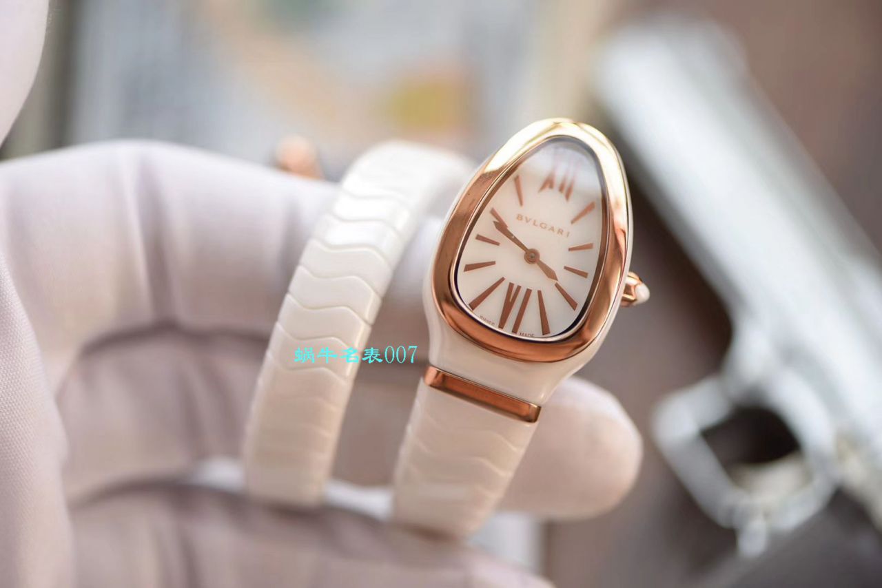 【BV Factory BVLGARI复刻蛇形女表】 BVLGARI SERPENTI系列102734，102613 SPC35WGDWCGD1.1T白色黑色 Composite  wrist watch  / BG029