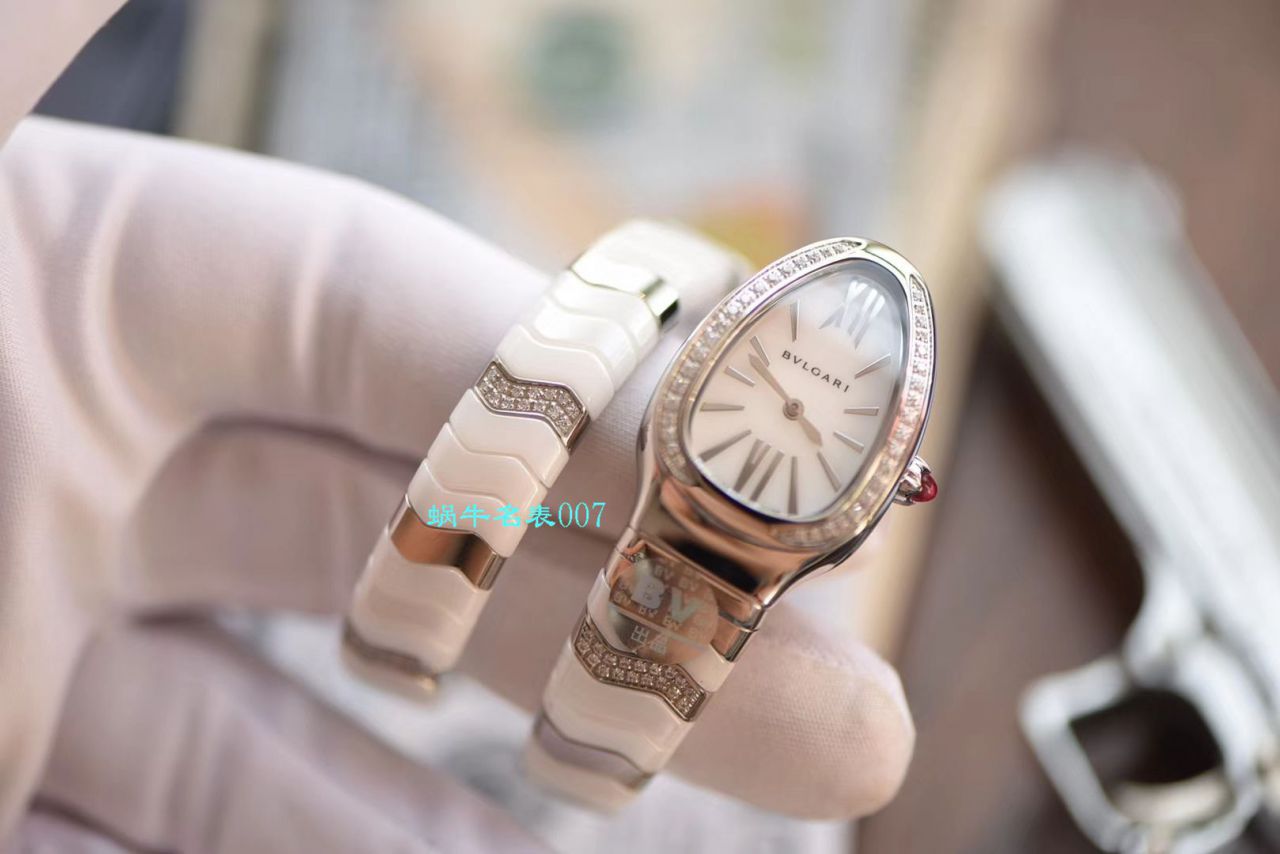 【BV Factory BVLGARI复刻蛇形女表】 BVLGARI SERPENTI系列102734，102613 SPC35WGDWCGD1.1T白色黑色 Composite  wrist watch  / BG029