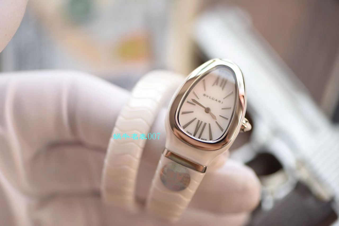 【BV Factory BVLGARI复刻蛇形女表】 BVLGARI SERPENTI系列102734，102613 SPC35WGDWCGD1.1T白色黑色 Composite  wrist watch  / BG029