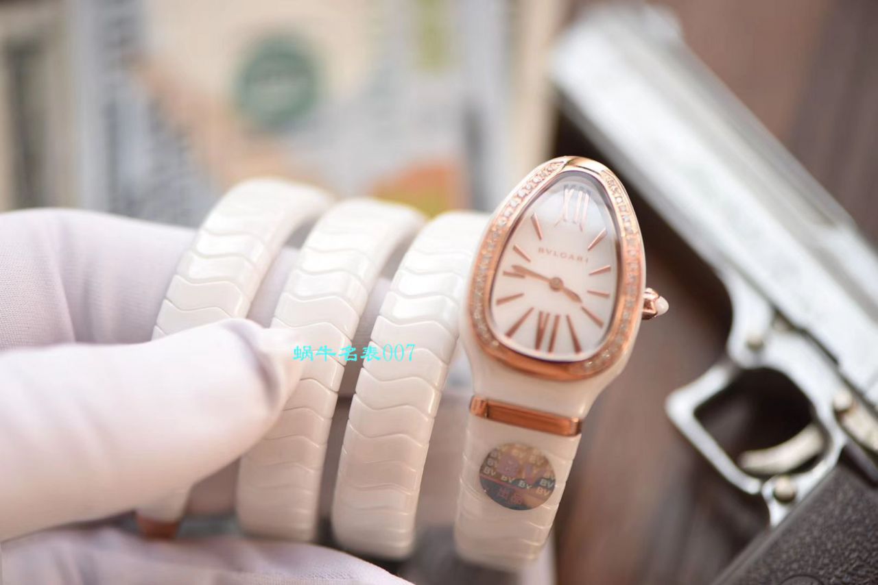 【BV Factory BVLGARI复刻蛇形女表】 BVLGARI SERPENTI系列102734，102613 SPC35WGDWCGD1.1T白色黑色 Composite  wrist watch  / BG029