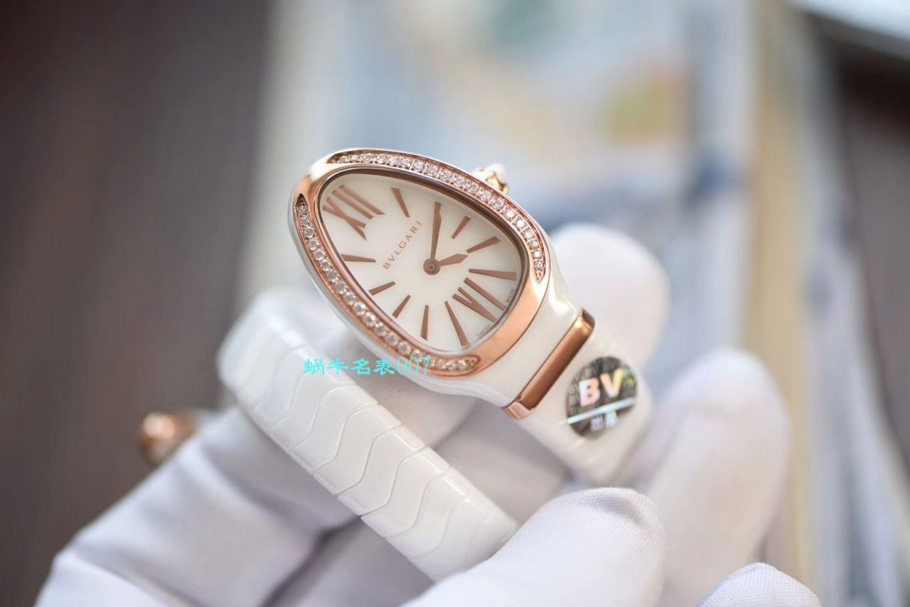 【BV Factory BVLGARI复刻蛇形女表】 BVLGARI SERPENTI系列102734，102613 SPC35WGDWCGD1.1T白色黑色 Composite  wrist watch  / BG029
