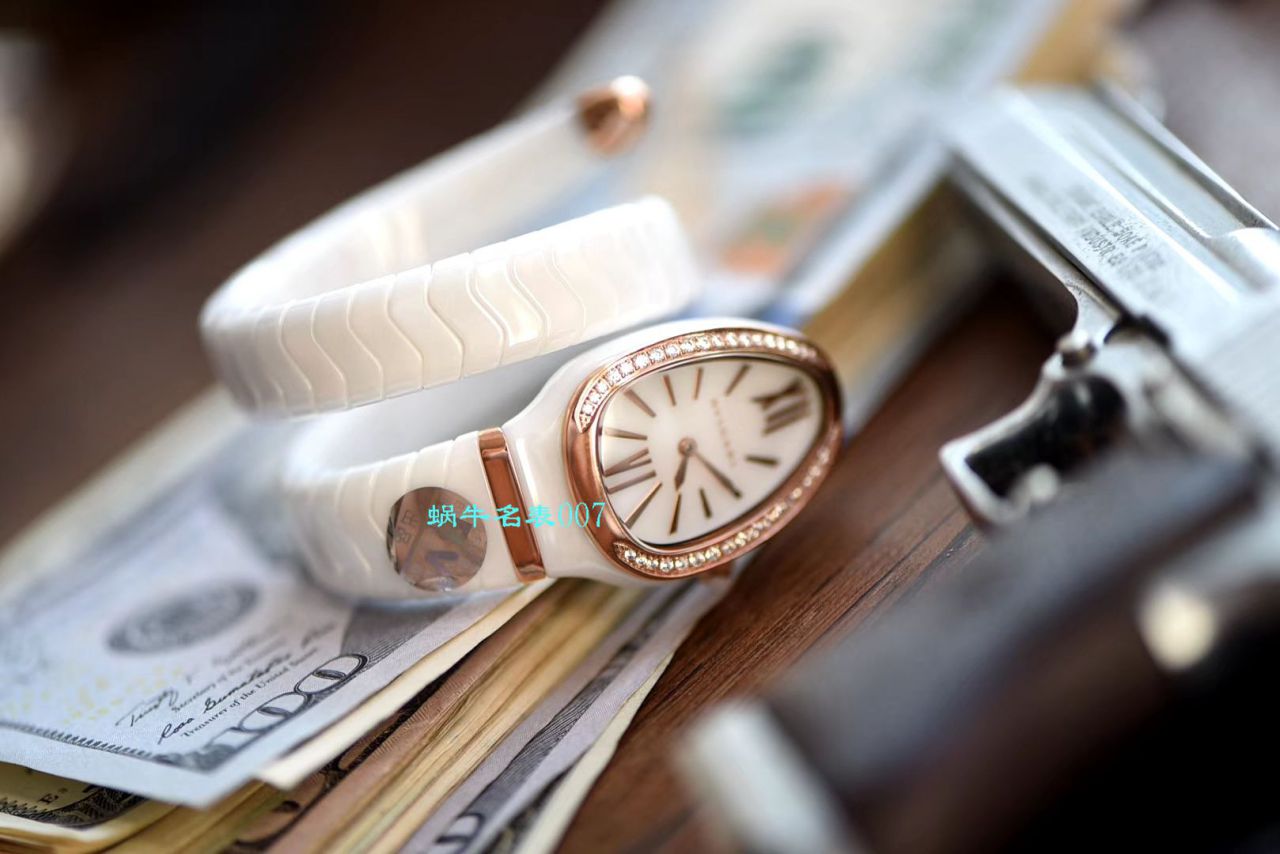 【BV Factory BVLGARI复刻蛇形女表】 BVLGARI SERPENTI系列102734，102613 SPC35WGDWCGD1.1T白色黑色 Composite  wrist watch  / BG029