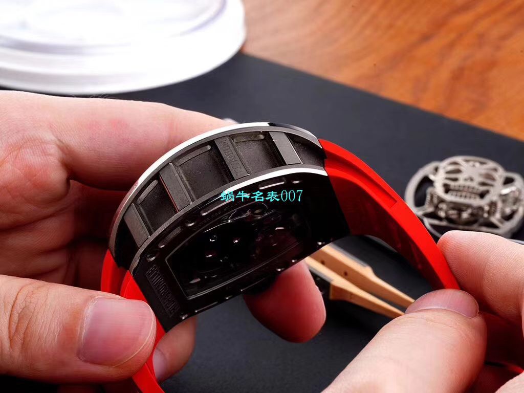 【 Video analysis EUR Factory  RICHARD MILLE 复刻高仿手表】Richard Mille至尊骷髅头鬼王RM052凤凰红配色 / RM052hong