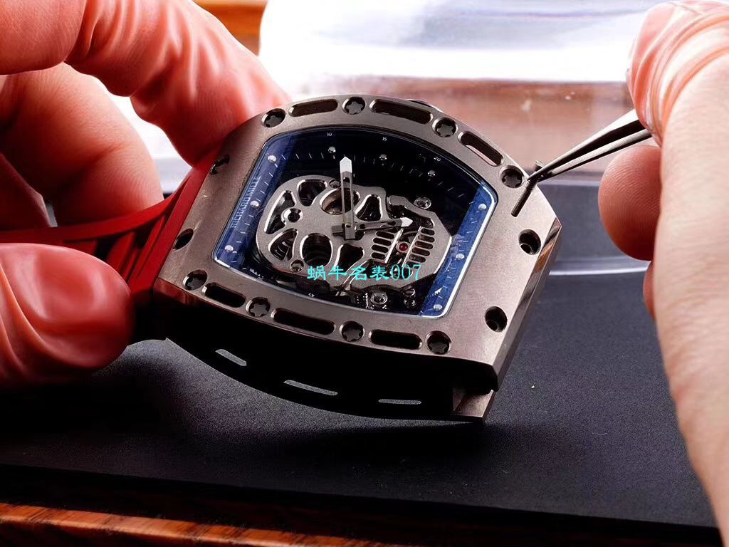 【 Video analysis EUR Factory  RICHARD MILLE 复刻高仿手表】Richard Mille至尊骷髅头鬼王RM052凤凰红配色 / RM052hong