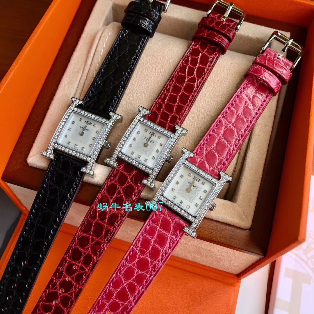 【高端 copy customized 真钻女表】Hermès爱马仕HEURE H系列W036819WW00，W036766WW00 wrist watch  / HermA01